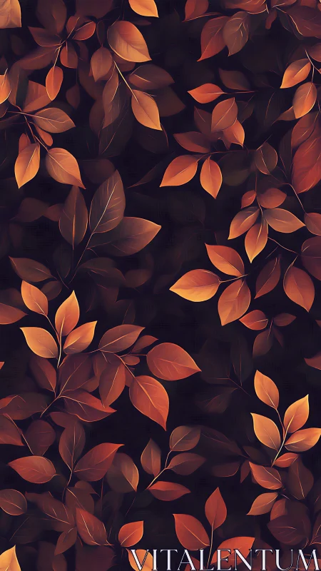 Autumn embers drift across midnight leavescape in silence.