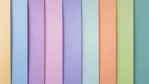 Vertical pastel panels aligned in uniform color sequence.