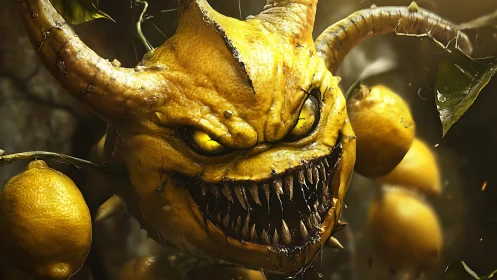 When lemons bite back: a wildly wicked citrus creature.