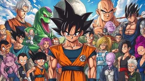 Earth’s fiercest anime guardians assemble beneath a swollen moon