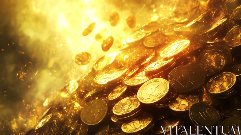 Blazing torrent of golden coins in molten light. Period.