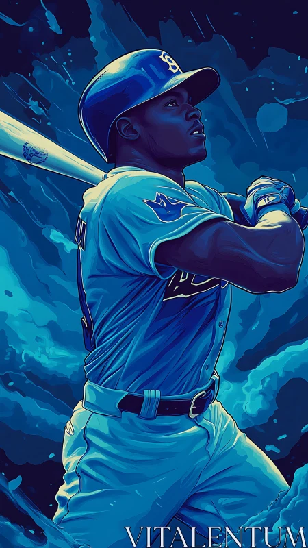 Midnight power swing ignites a neon storm of baseball energy.