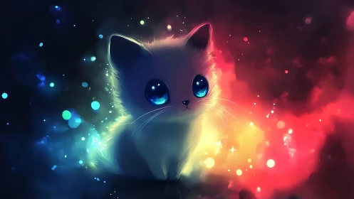Luminescent Feline: Where Cosmic Energy Ignites Wonder.