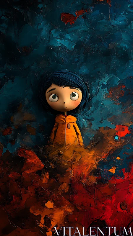 Wide eyed wanderer adrift in a storm of painted dreams.