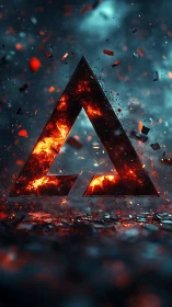 Fiery Triangle Exploding with Cosmic Energy and Fire.