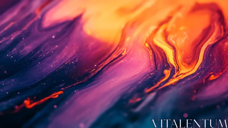 Solar rivers spill through neon night, glowing in silence.