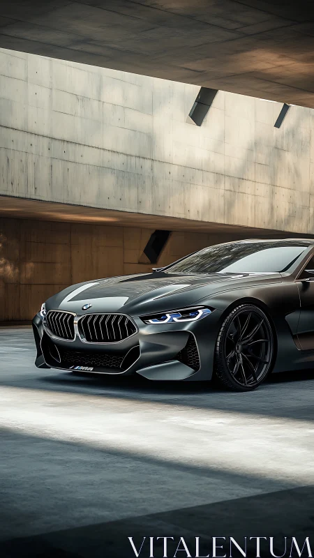 Low-slung BMW concept coupé in concrete architectural light