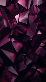 Crimson crystal shards form a faceted abstract surface.