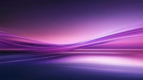 Sweeping violet energy waves over reflective digital horizon.