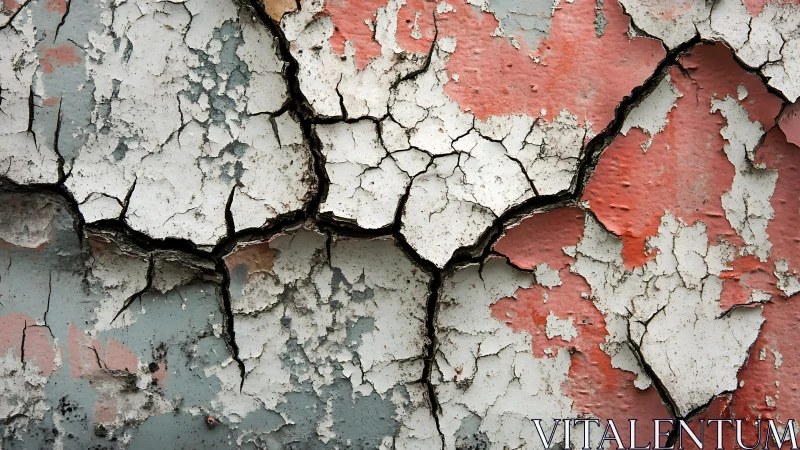 Peeling paint texture with cracks in vintage distressed style.