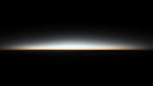 Minimal horizon glow over dark abstract terrain at dusk.