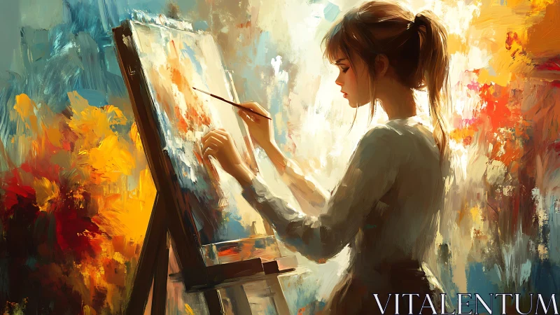 Brushlit daydreamer crafting color storms on canvas.