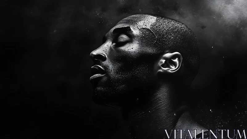 Calm profile portrait captures strength in deep shadowed light