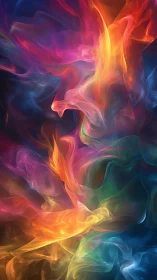 Abstract Digital Fire and Fluid Light Waves