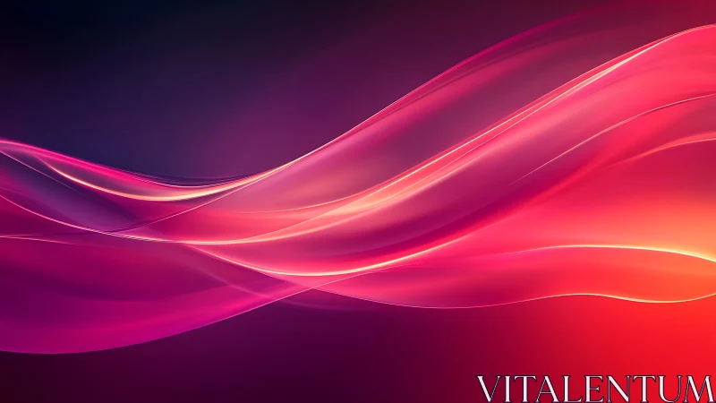 Layered magenta and orange light wave gradient background.