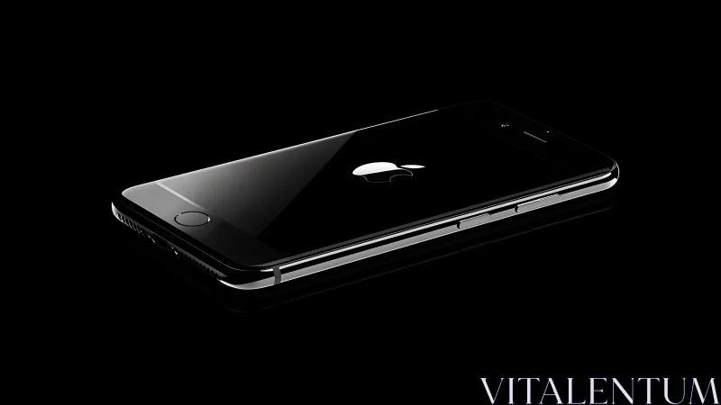 Black smartphone with metallic frame rendered against dark background.