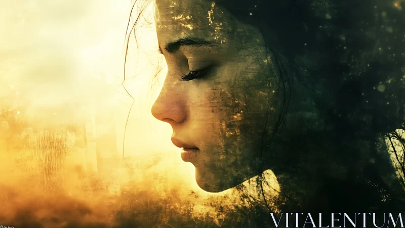 Quiet golden daydream wrapped in soft shadowed light.