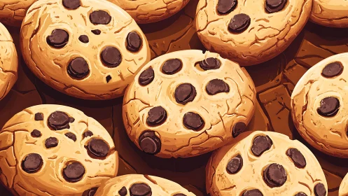 Cookie constellations drift across a molten chocolate sky