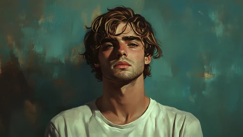 Soft light on a thoughtful young dreamer in quiet focus.