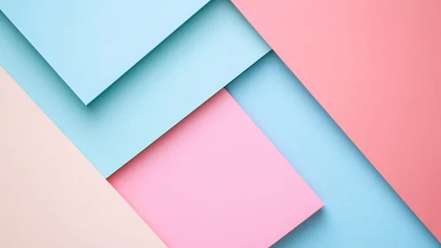 Pastel geometric planes in layered diagonal composition.
