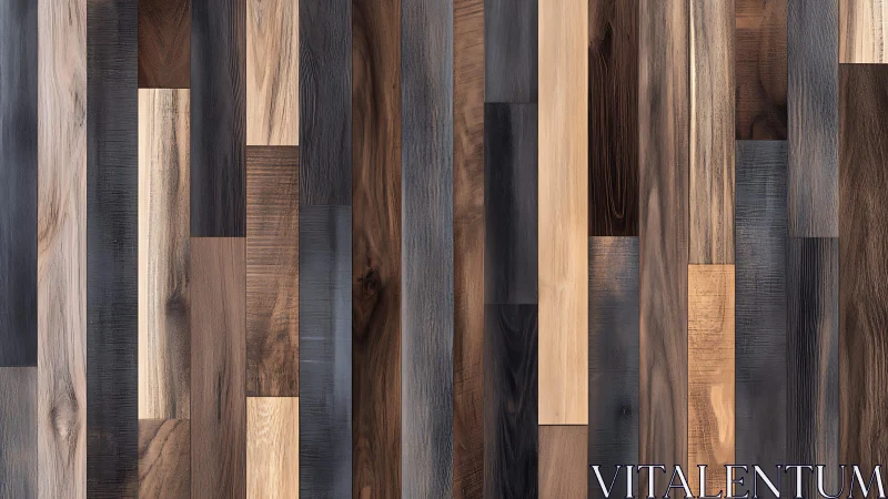 Modern wood panel background with multi-tone planks, seamless look.