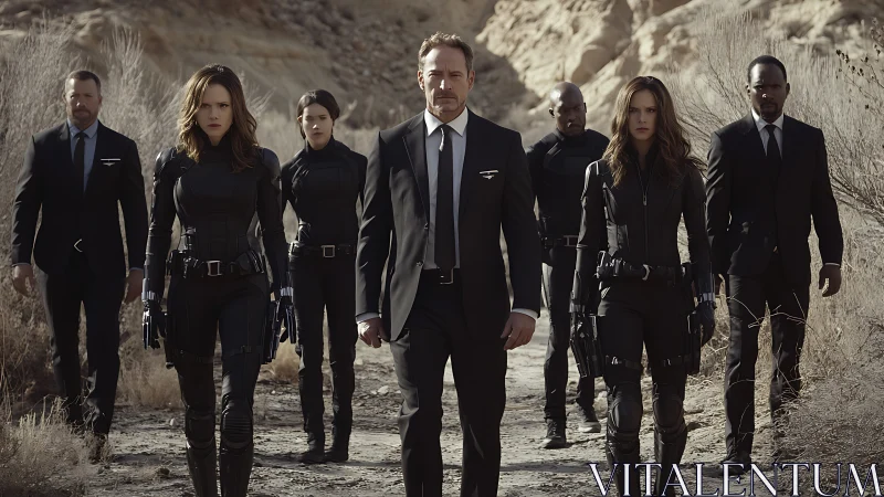 Tactical agents confront danger while advancing through desert.