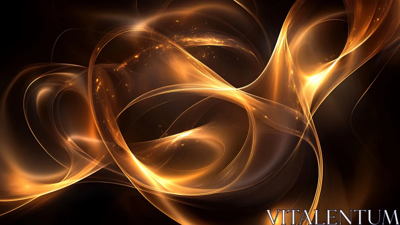 Luminescent fluid dynamics of golden plasma filaments.