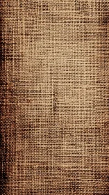 Close-up textured burlap fabric background in brown tones.