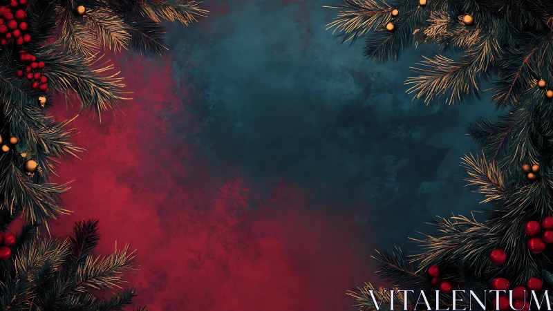 Winter branches quietly frame a glowing festive twilight