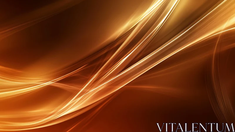 Flowing Golden Light Abstract Art with Warm Tones and Motion.