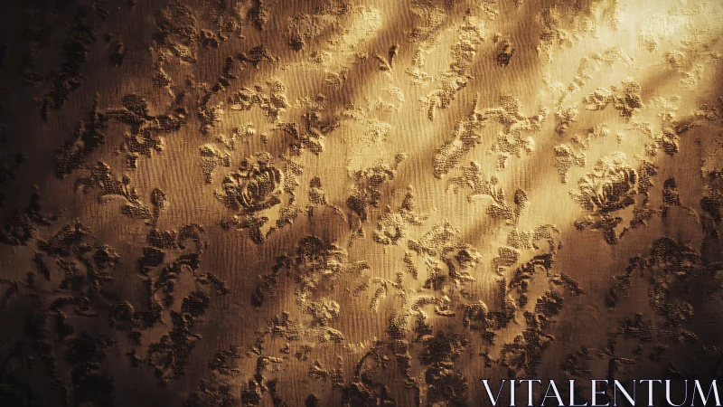 Sunlit brocade whispers across a wall of golden shadows