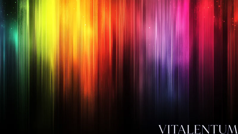 Glowfall rainbow lights cascading through a quiet night.