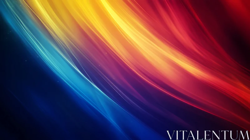 Spectral light trails in diagonal multicolor gradient flow field