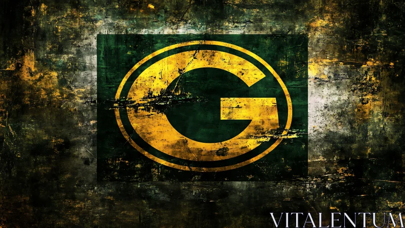 Weathered yellow G emblem dominates distressed grunge field