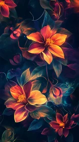 Luminous Blooms Glowing with Warmth and Wonder