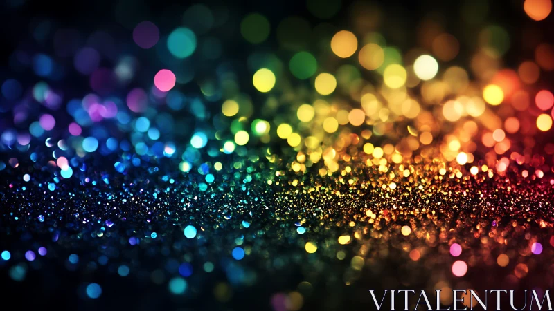 Glitter galaxies spill into a neon rainbow dream horizon