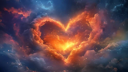 Luminous Heart Formation in Cosmic Cloud Structure.