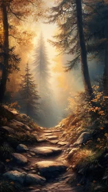 Golden Canyon Whispers: Where Autumn Light Dances Through Ancient Trees