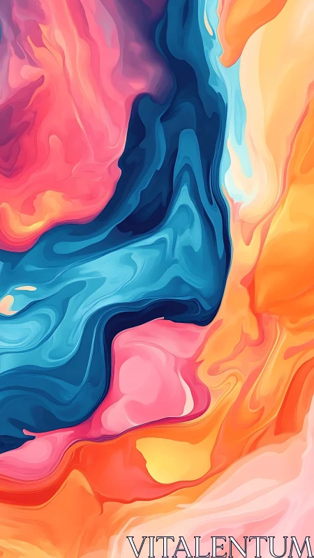 Fluid abstract color currents merge in vivid gradients.