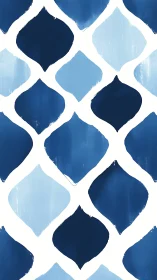 Midnight and tide-blue lozenges drift in rhythmic rows