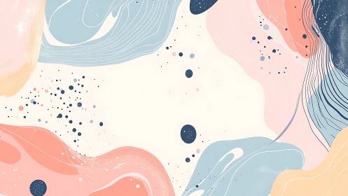 Fluid chromatic topographies with particulate spatial dynamics.