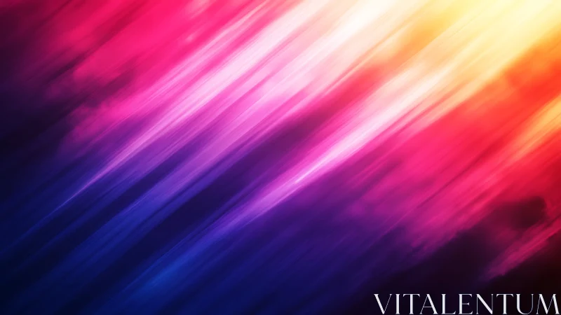 Diagonal neon spectrum streaks in abstract digital painting.