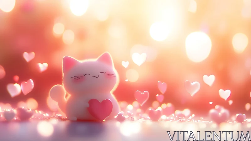 Lucky Cat Surrounded by Love and Warmth.