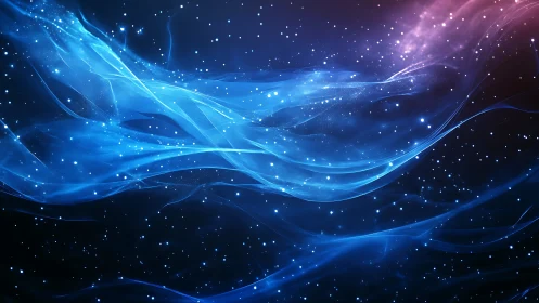 Spectral nebula currents with luminous particle dispersion.