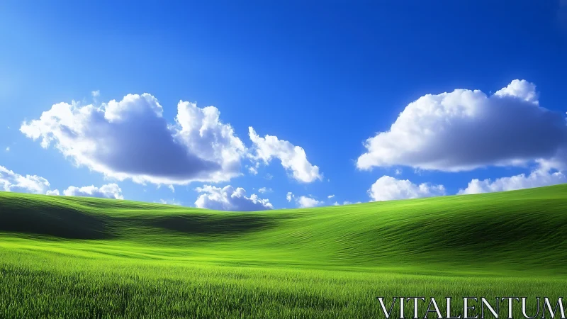 Radiant grassland topography under stratocumulus cloudfield.