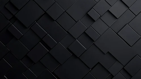 Midnight rectangles quietly stack themselves into sleek order