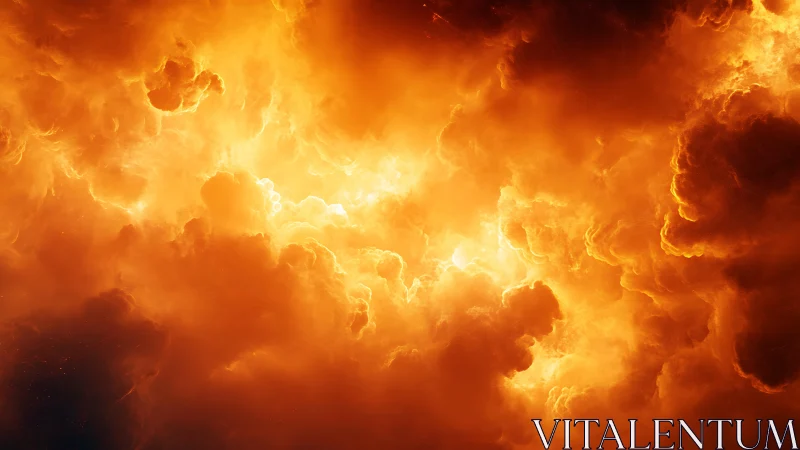 Incandescent Cloud Formation with Radiant Golden Luminescence.