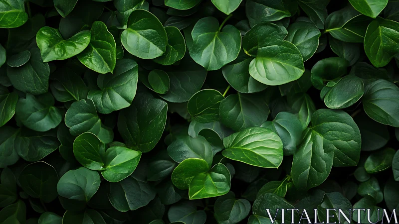 Dense emerald foliage with layered round glossy leaves.