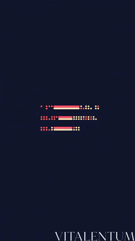 Minimal dark wallpaper with abstract digital bars centered.