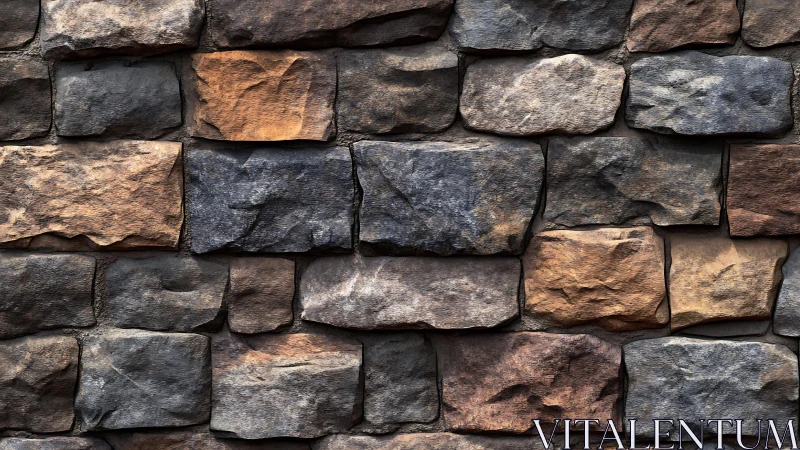 Textured stone wall with rustic, natural look in high detail.